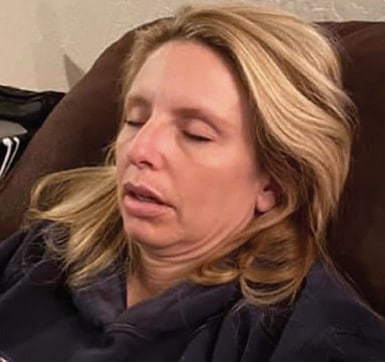 Figure 1: Dr. Elliott loves to help her patients sleep as well as she can. (She loves to sleep, too!)